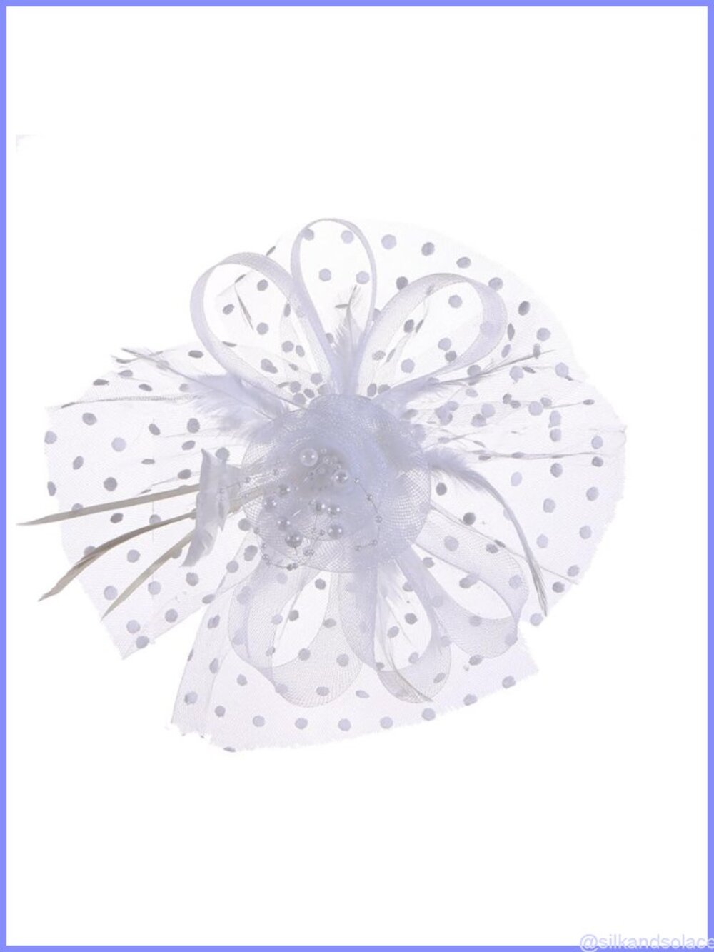 Fascinator Hat with Veil Pillbox Cocktail Tea Party Headwear